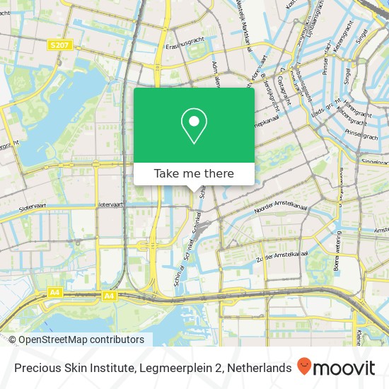 Precious Skin Institute, Legmeerplein 2 map