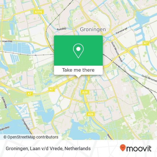 Groningen, Laan v/d Vrede map