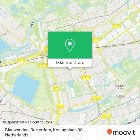 Blauwendaal Rotterdam, Koningslaan 90 map