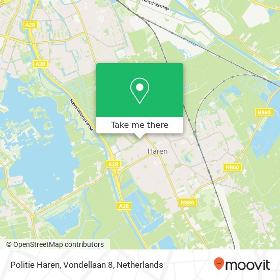 Politie Haren, Vondellaan 8 map