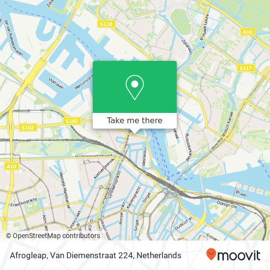 Afrogleap, Van Diemenstraat 224 Karte