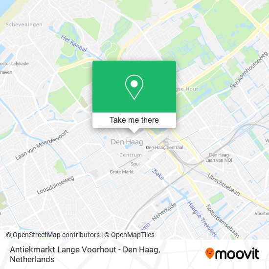 Antiekmarkt Lange Voorhout - Den Haag Karte