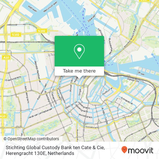 Stichting Global Custody Bank ten Cate & Cie, Herengracht 130E Karte