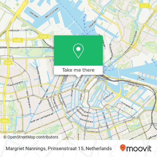 Margriet Nannings, Prinsenstraat 15 Karte