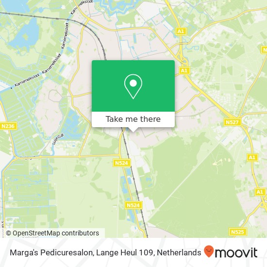 Marga's Pedicuresalon, Lange Heul 109 map