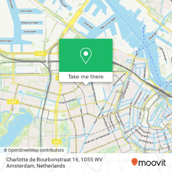 Charlotte de Bourbonstraat 16, 1055 WV Amsterdam Karte