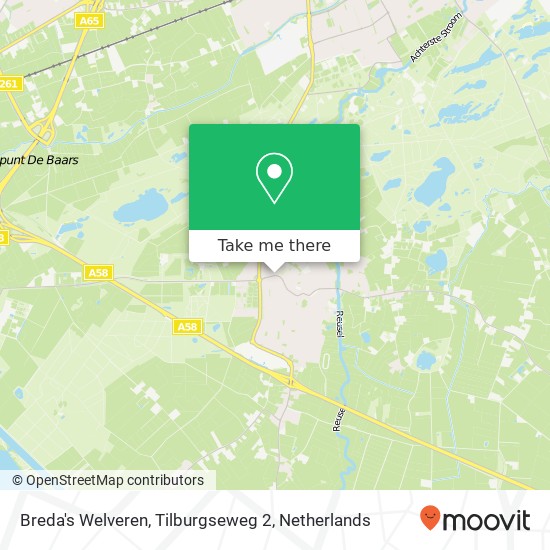 Breda's Welveren, Tilburgseweg 2 Karte