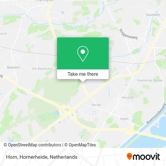 Horn, Hornerheide map