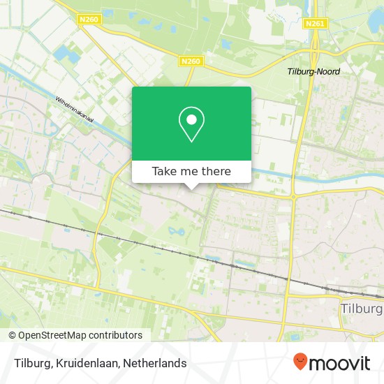 Tilburg, Kruidenlaan map