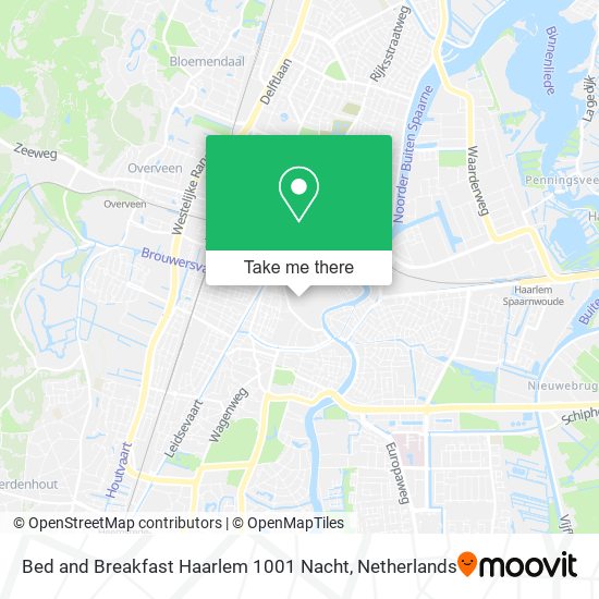 Bed and Breakfast Haarlem 1001 Nacht map