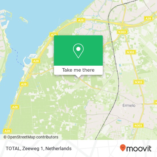 TOTAL, Zeeweg 1 Karte
