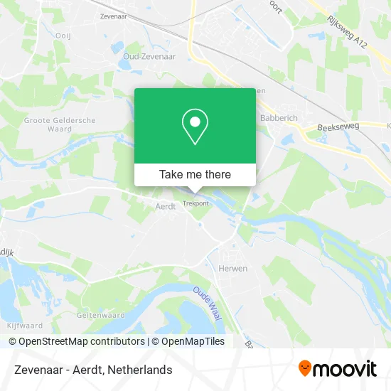 Zevenaar - Aerdt map