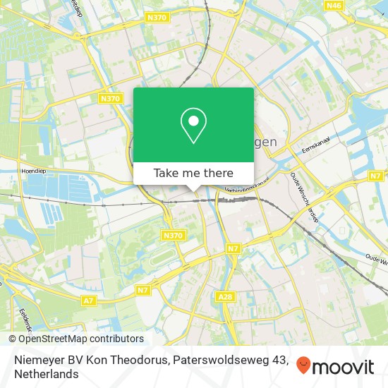 Niemeyer BV Kon Theodorus, Paterswoldseweg 43 map