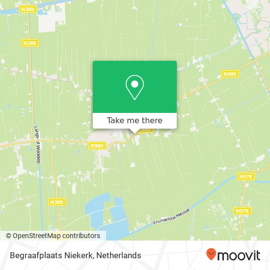 Begraafplaats Niekerk map