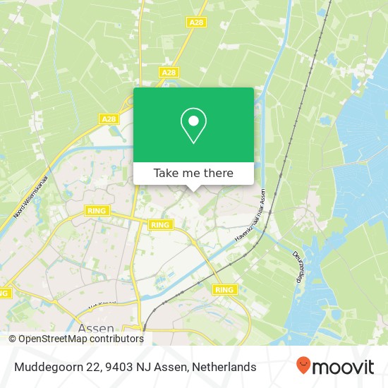 Muddegoorn 22, 9403 NJ Assen map