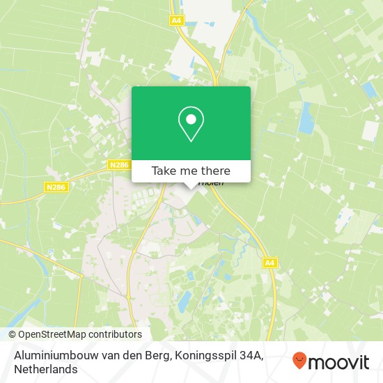 Aluminiumbouw van den Berg, Koningsspil 34A map