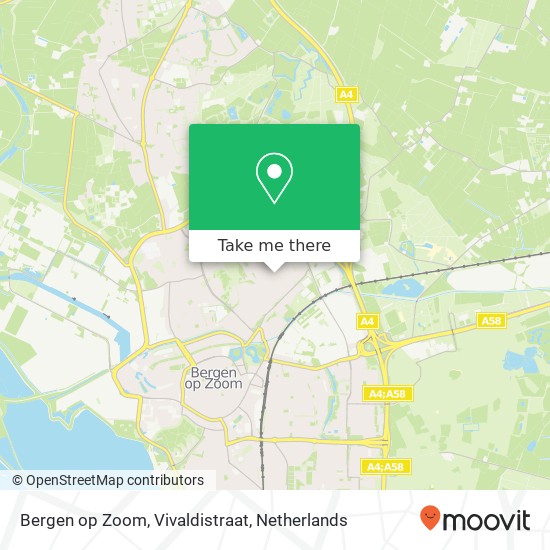 Bergen op Zoom, Vivaldistraat Karte