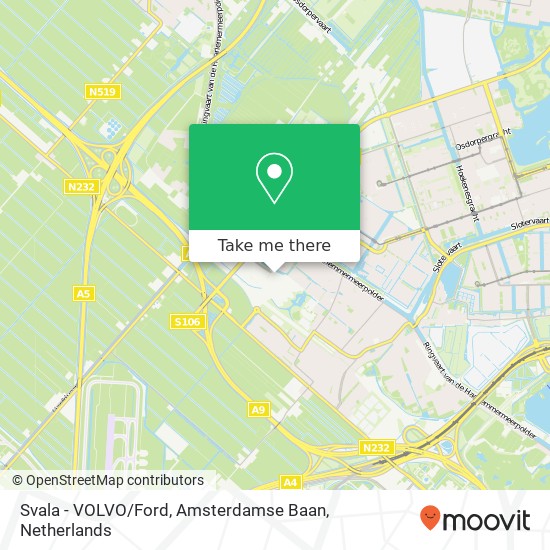 Svala - VOLVO / Ford, Amsterdamse Baan map