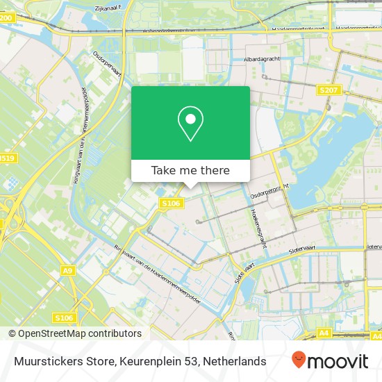 Muurstickers Store, Keurenplein 53 map