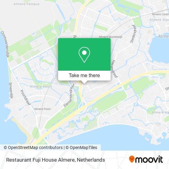 Restaurant Fuji House Almere map