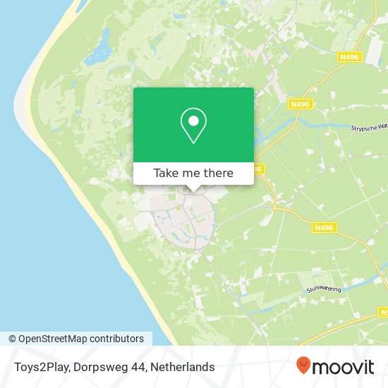 Toys2Play, Dorpsweg 44 map