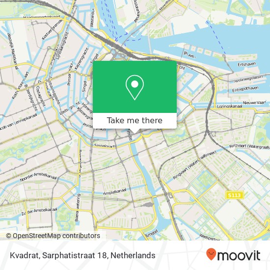 Kvadrat, Sarphatistraat 18 map