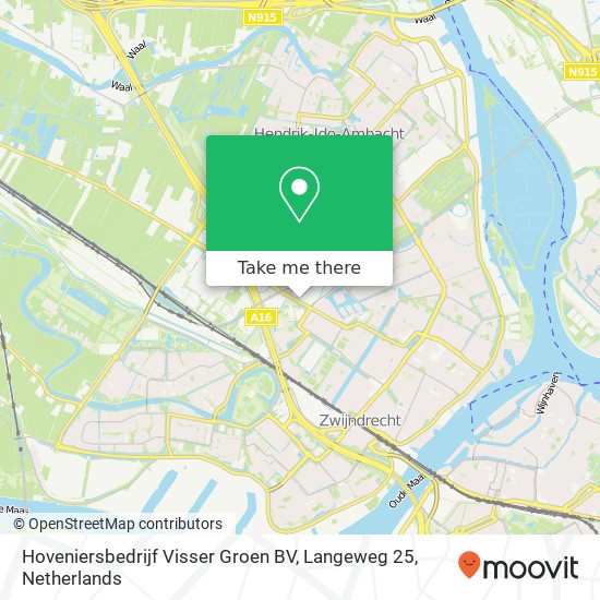 Hoveniersbedrijf Visser Groen BV, Langeweg 25 map