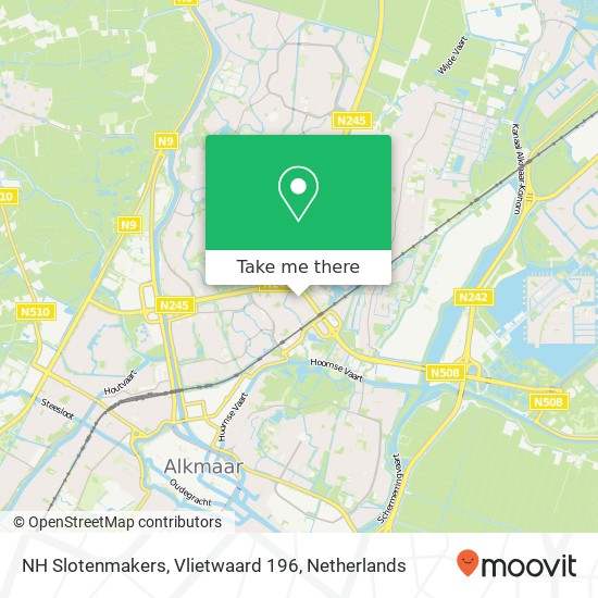 NH Slotenmakers, Vlietwaard 196 map