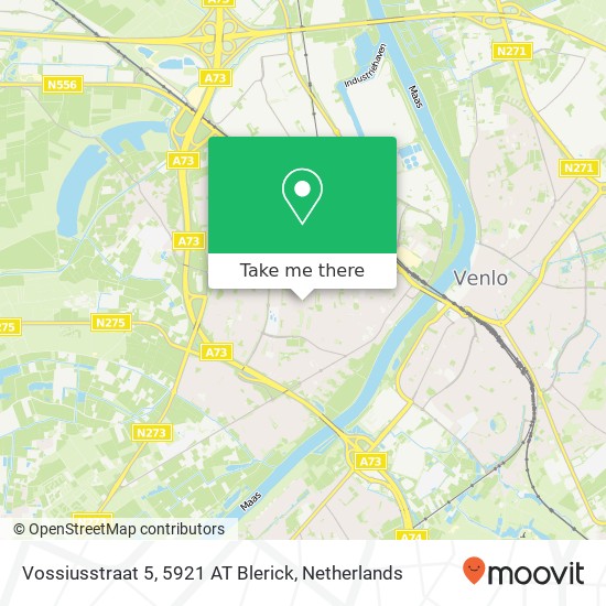 Vossiusstraat 5, 5921 AT Blerick map