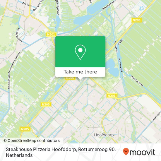 Steakhouse Pizzeria Hoofddorp, Rottumeroog 90 map