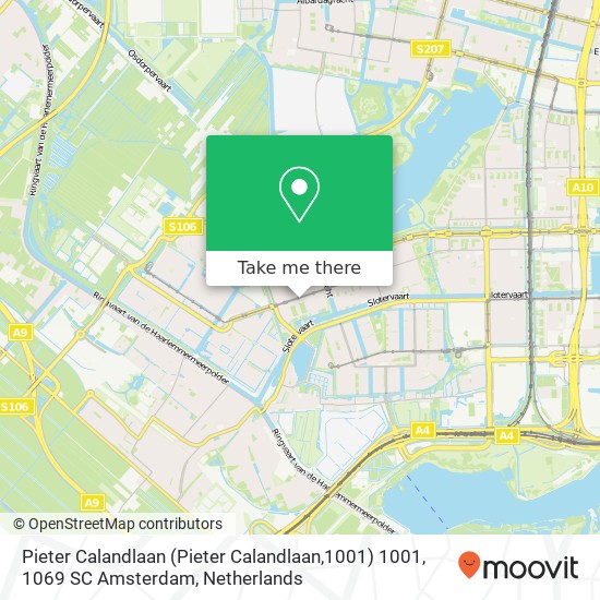 Pieter Calandlaan (Pieter Calandlaan,1001) 1001, 1069 SC Amsterdam map