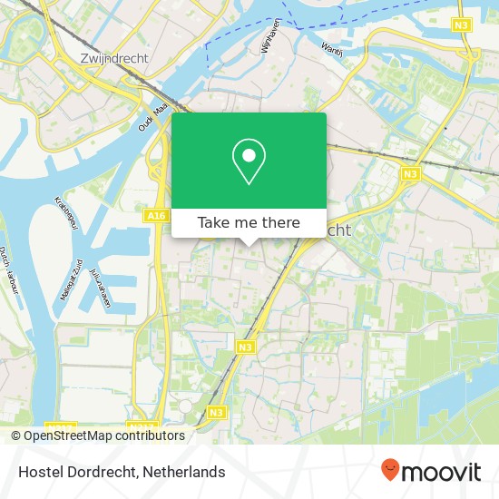 Hostel Dordrecht map