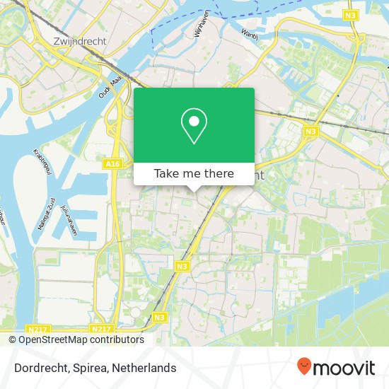 Dordrecht, Spirea map