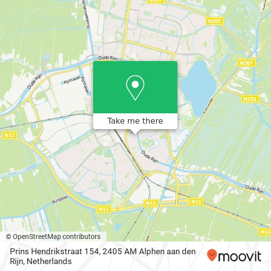 Prins Hendrikstraat 154, 2405 AM Alphen aan den Rijn map