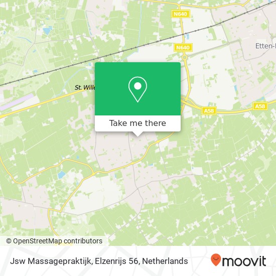 Jsw Massagepraktijk, Elzenrijs 56 map