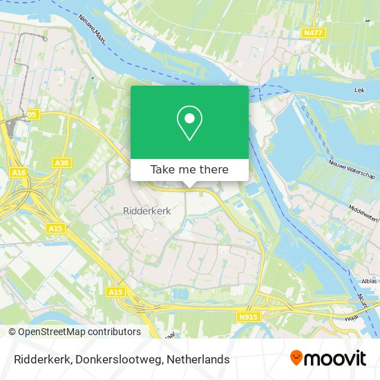 Ridderkerk, Donkerslootweg Karte