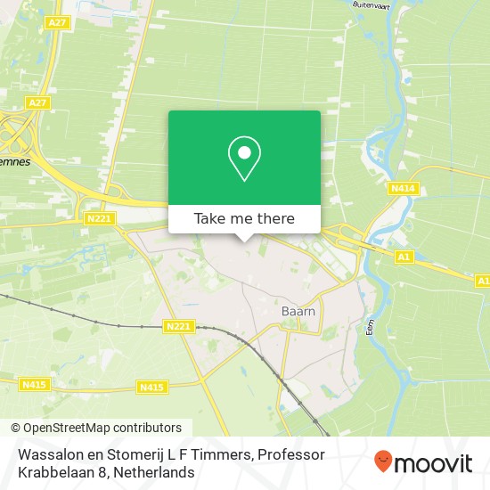 Wassalon en Stomerij L F Timmers, Professor Krabbelaan 8 map