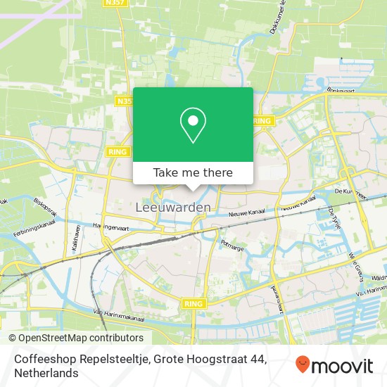 Coffeeshop Repelsteeltje, Grote Hoogstraat 44 Karte