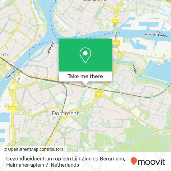 Gezondheidcentrum op een Lijn Zinnicq Bergmann, Halmaheiraplein 7 map