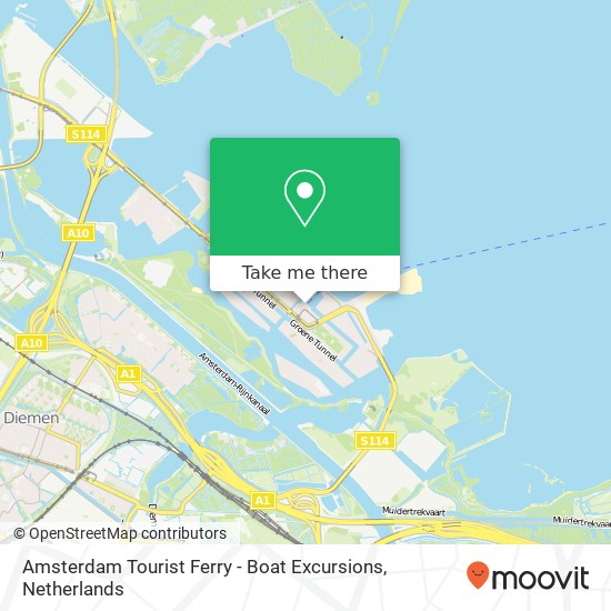 Amsterdam Tourist Ferry - Boat Excursions Karte