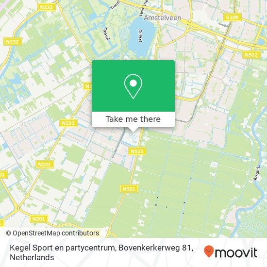 Kegel Sport en partycentrum, Bovenkerkerweg 81 Karte