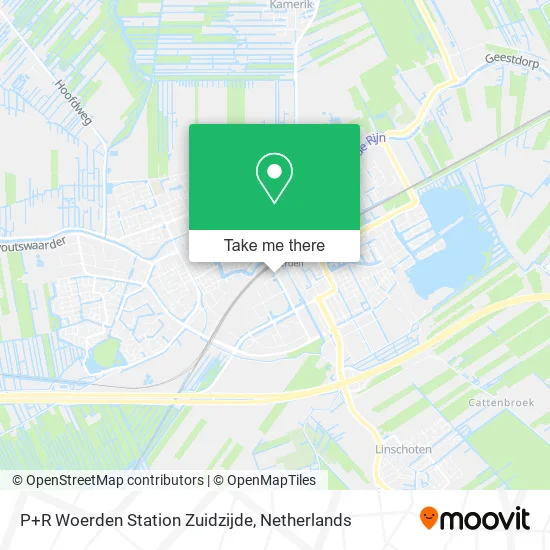 P+R Woerden Station Zuidzijde map