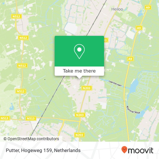 Putter, Hogeweg 159 map