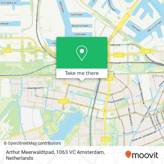 Arthur Meerwaldtpad, 1063 VC Amsterdam map