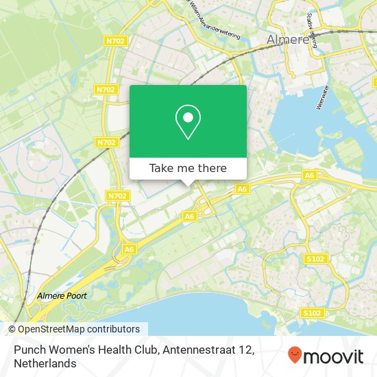 Punch Women's Health Club, Antennestraat 12 map