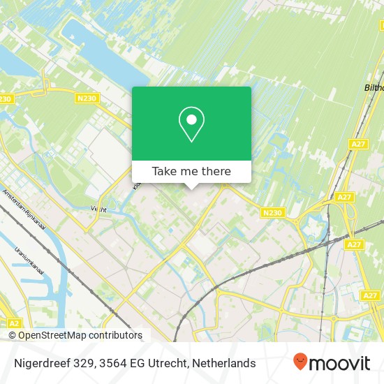 Nigerdreef 329, 3564 EG Utrecht map
