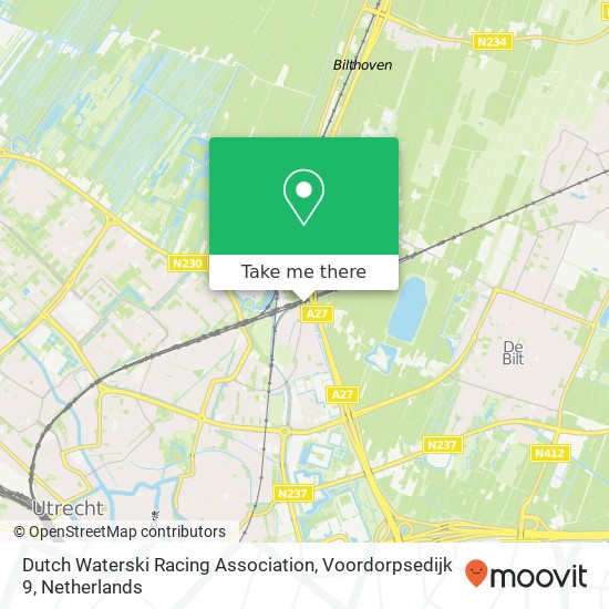 Dutch Waterski Racing Association, Voordorpsedijk 9 map