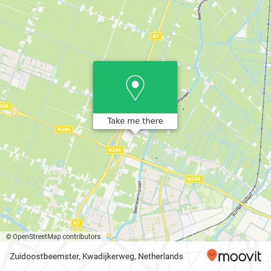 Zuidoostbeemster, Kwadijkerweg map