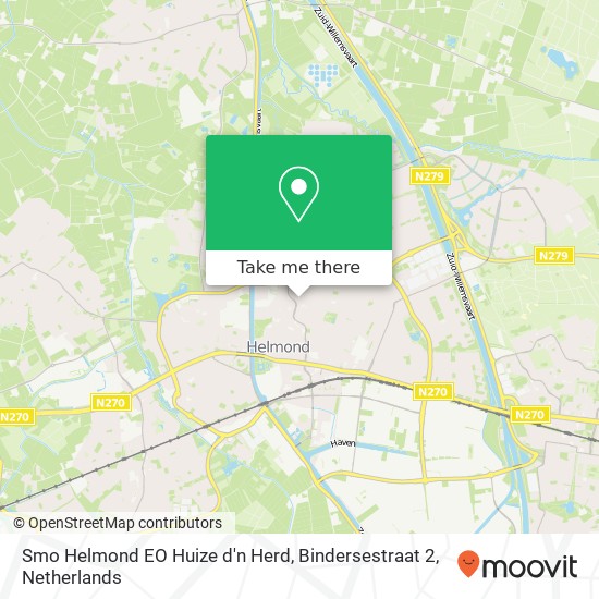 Smo Helmond EO Huize d'n Herd, Bindersestraat 2 Karte