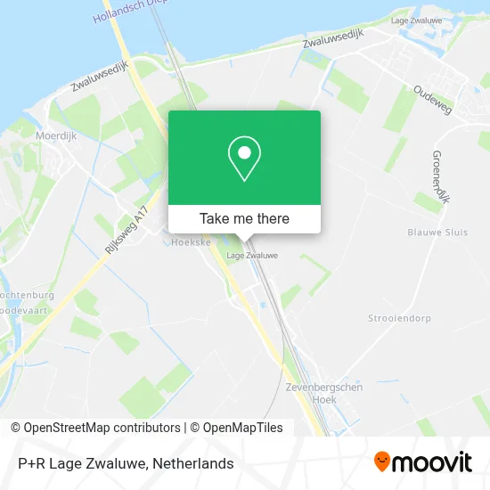 P+R Lage Zwaluwe map